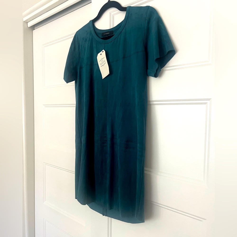 Cute teal suede minidress